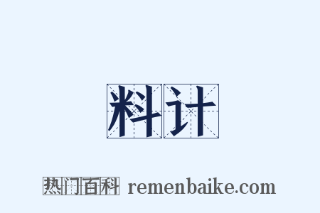 料计是什么意思的图片